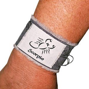 Gray Zodiac Scorpio Bracelet Cuff For Women Astrological Sign Scorpion Graphic